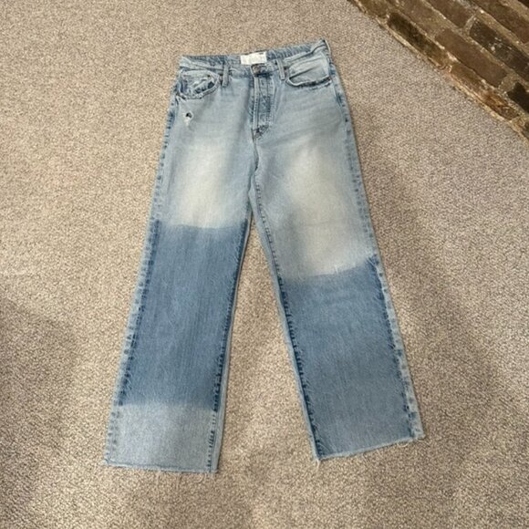 MOTHER Denim - Mother Jeans Button Fly Straight Leg Patchwork Size 29